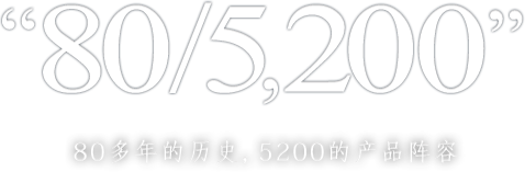 "70/5,200" 70多年的历史，5200的产品阵容