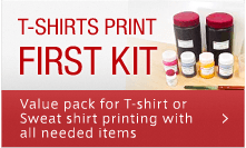 T-SHIRTS PRINT FIRST KIT Value pack for T-shirt or Sweat shirt printing with all needed items