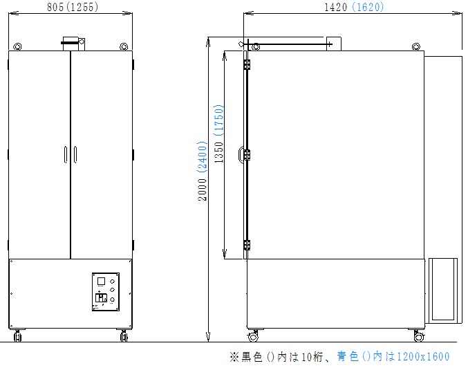 縦型乾燥機M2外形図