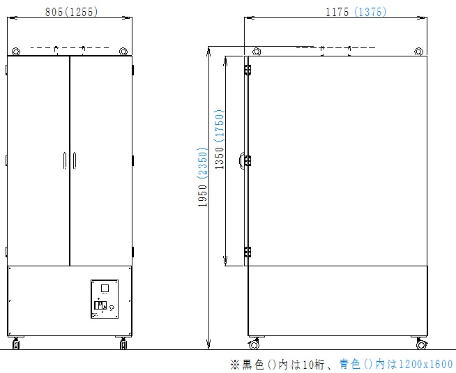 縦型乾燥機M3外形図